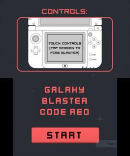 Galaxy Blaster Code Red Title Screen